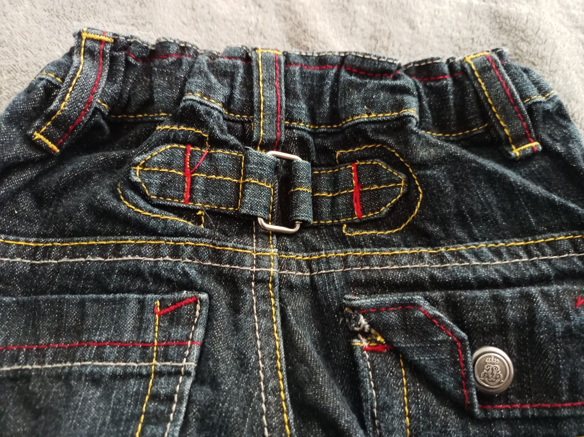 BEZ WAD Spodnie chłopięce jeansy NEXT 3-6 miesięcy 62-68cm #1208