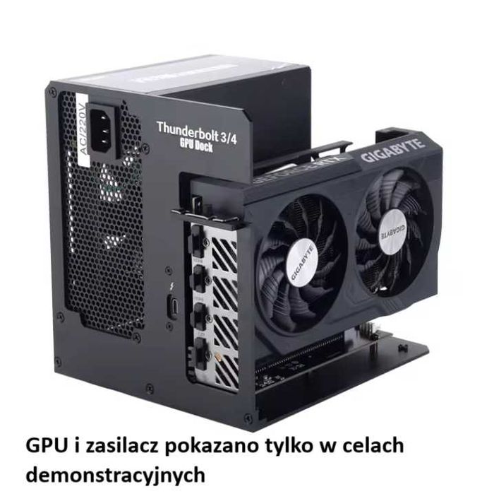 Stacja egpu Thunderbolt 3/4 do PCIEz możliwością montażu zasilacza