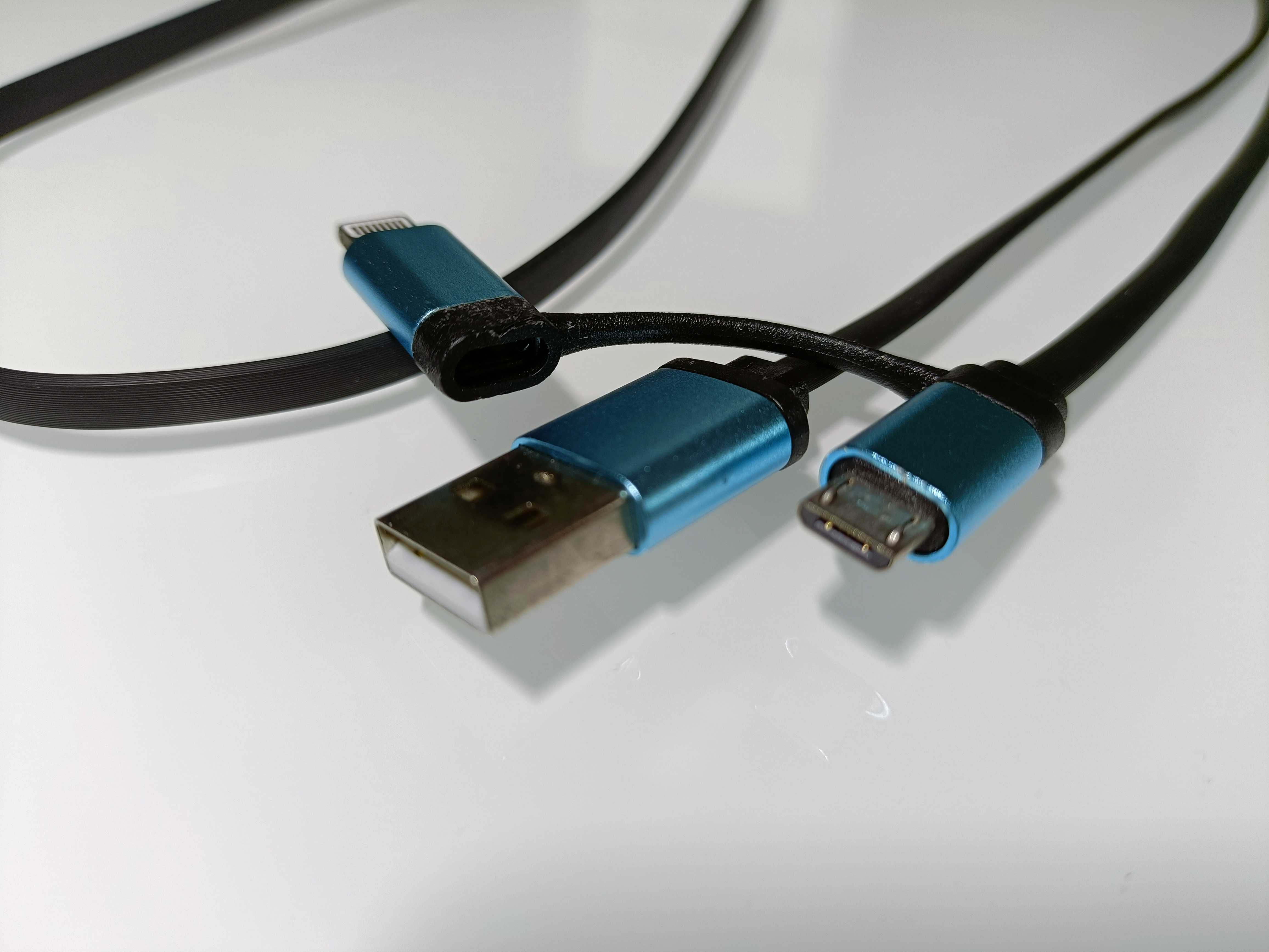 Kabel/Przejściówka USB Na Wejście Iphone I Inne 3 W 1 Długość 105 cm
