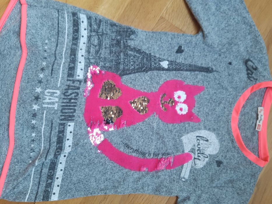 Tunika sweterek cekiny 128/134