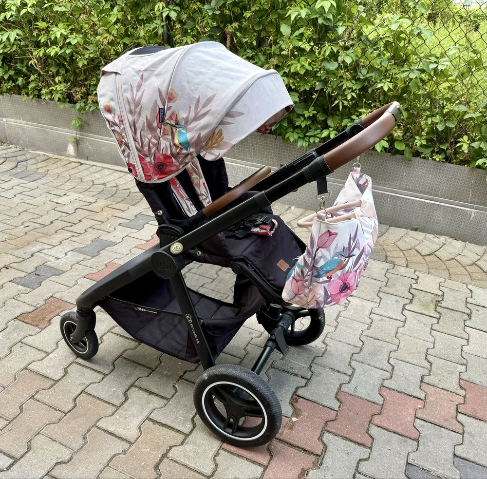 Wózek 2w1 gondola spacerówka Kinderkraft kwiaty