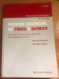 Livro NOVO Resumo Essencial de Física e Química, Edição 2017