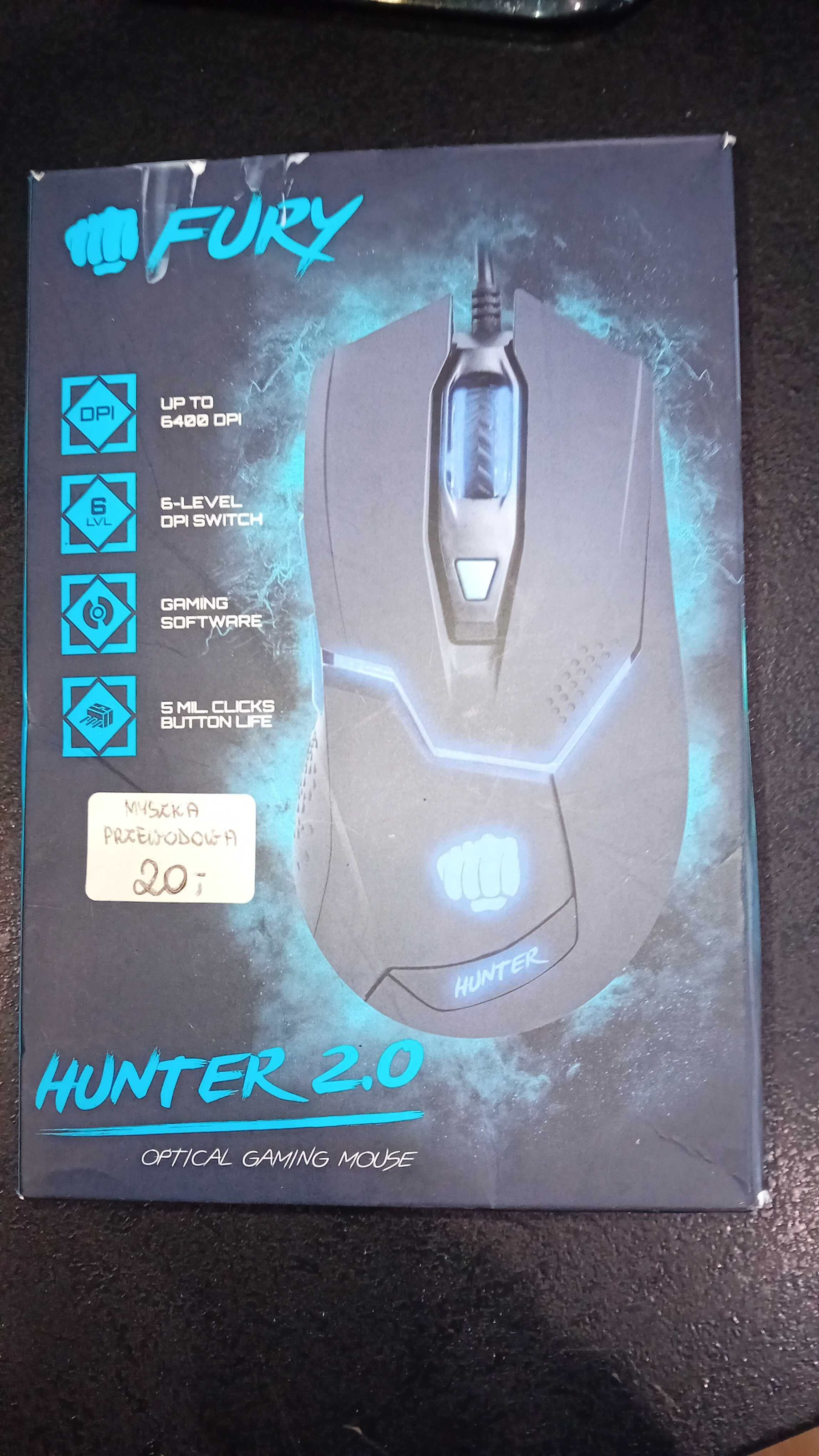 Myszka przewodowa Fury Hunter 2.0 sensor optyczny