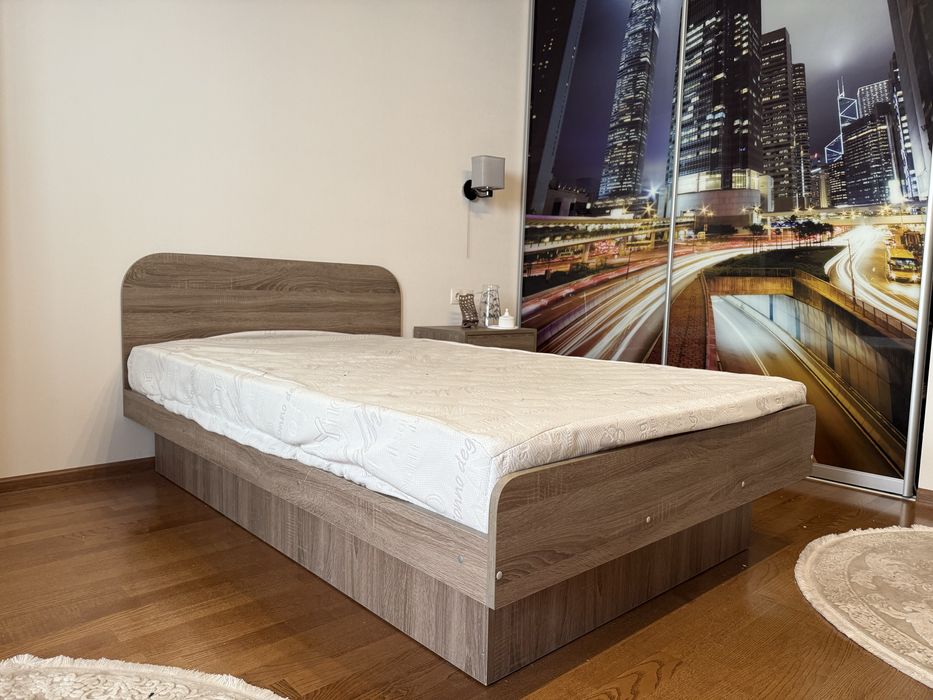 Ліжко 120×190 з матрацом, ДСП, Київ / Софіївська Борщагівка