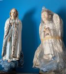 Santos, crucifixo, terço