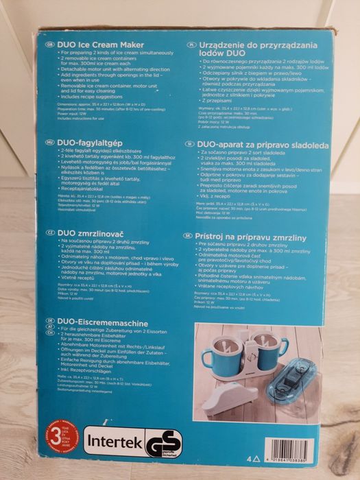 Urządzenie/ maszyna do przyrządzania lodów