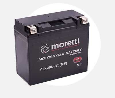 Akumulator Moretti AGM Żel MTX20L-BS FTX20L-BS YTX20L-BS 18Ah Motocykl