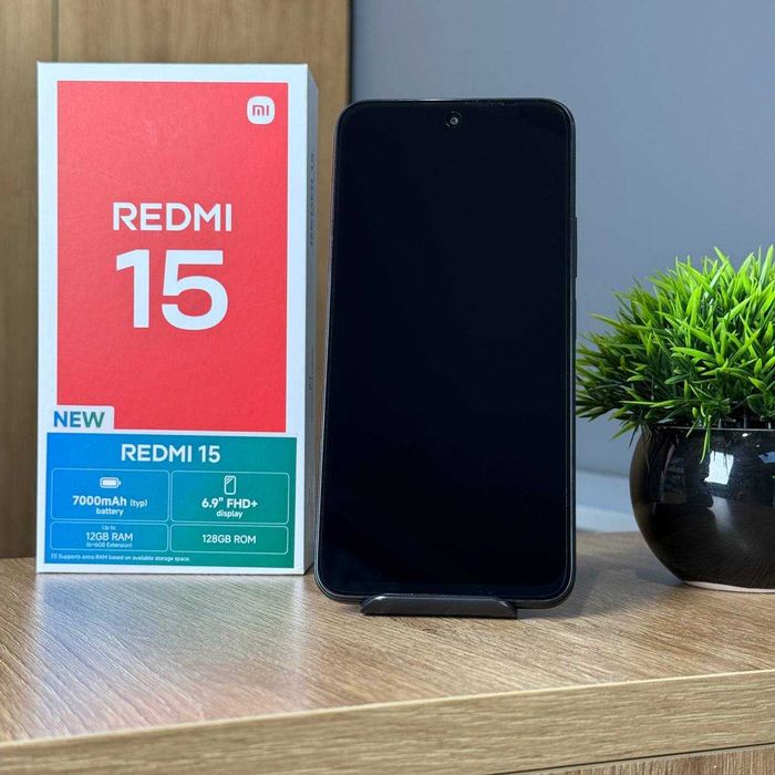 НОВИЙ Телефон Xiaomi Redmi 15 6/128Gb Black Купити Смартфон