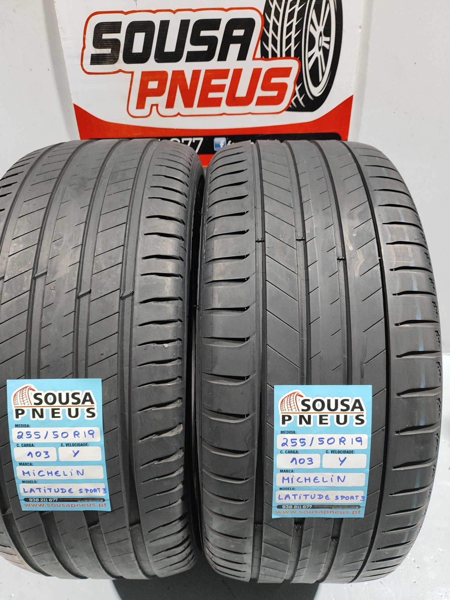 2 pneus semi novos 255-50R19 Michelin - Oferta dos portes