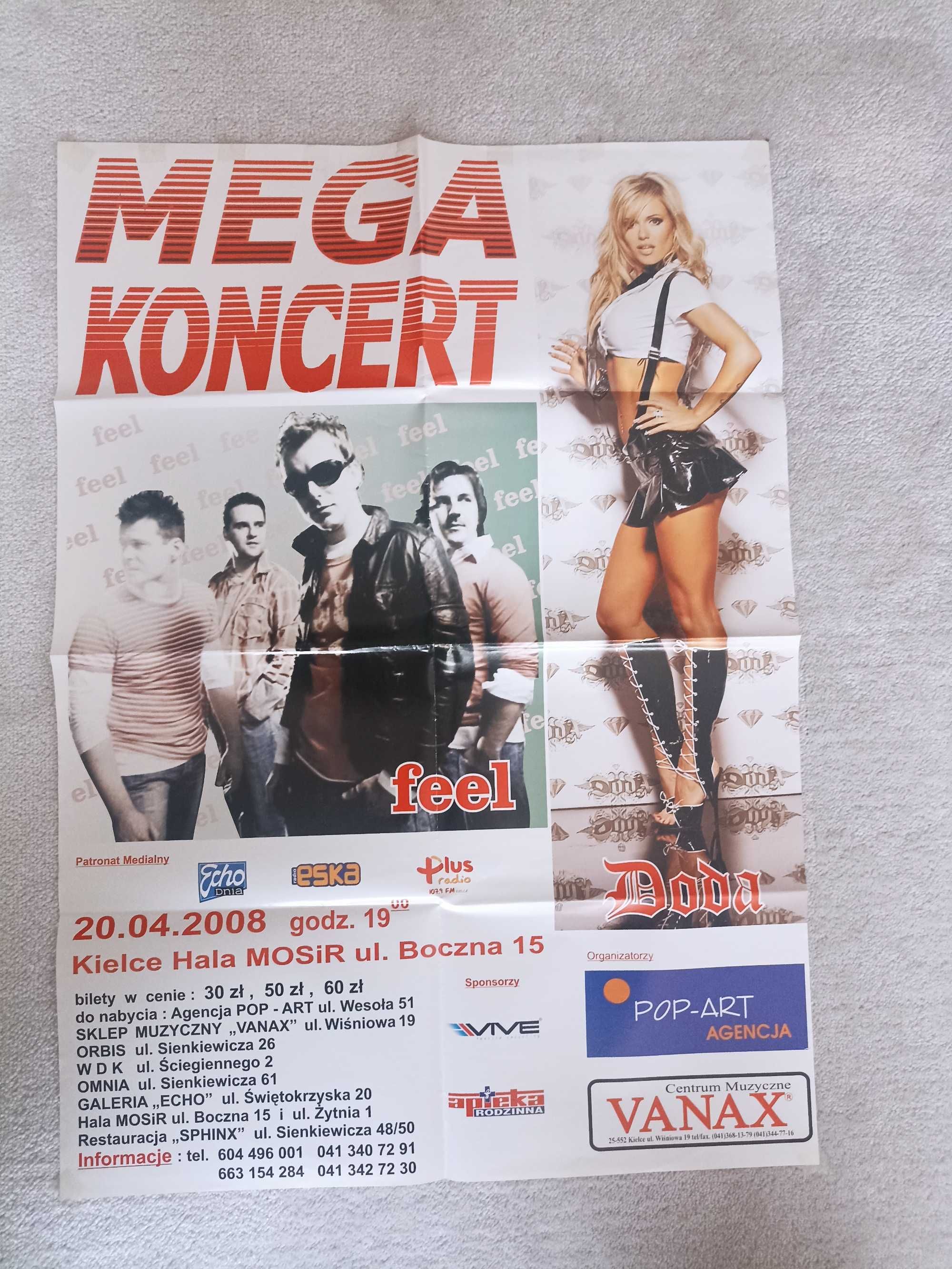 Plakat Dody reklamujący koncert / format A1 / 2008 r.
