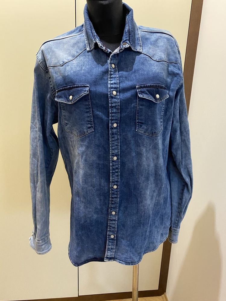 Koszula męska dzinsowa roz XL/44