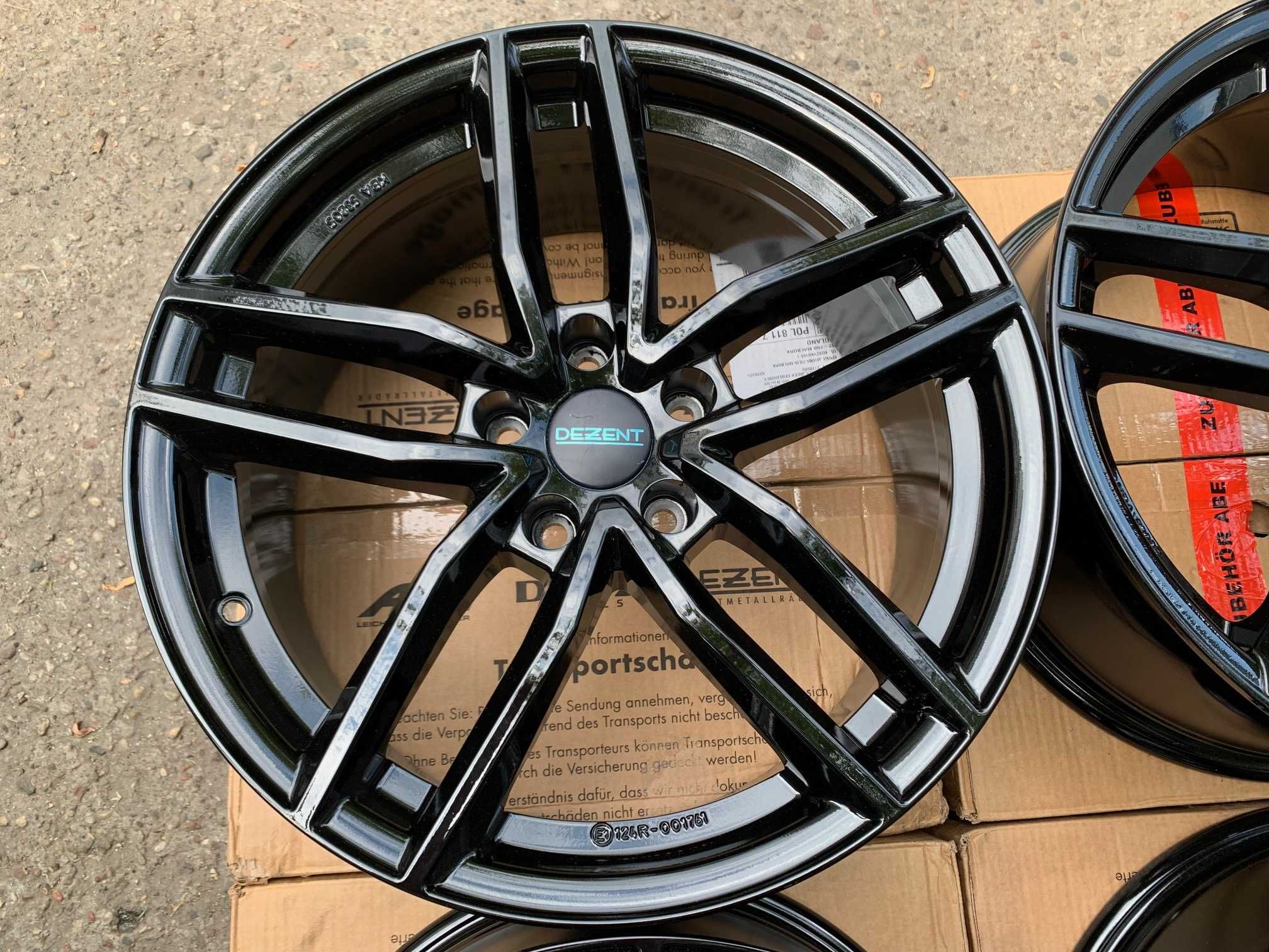 4x alufelgi DEZENT TR black 18"x8" rozstaw 5x112 ET39 AUDI A4 A5 A6 A7