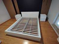 Łóżko Ikea 160x200 z dwoma szafkami nocnymi do kompletu