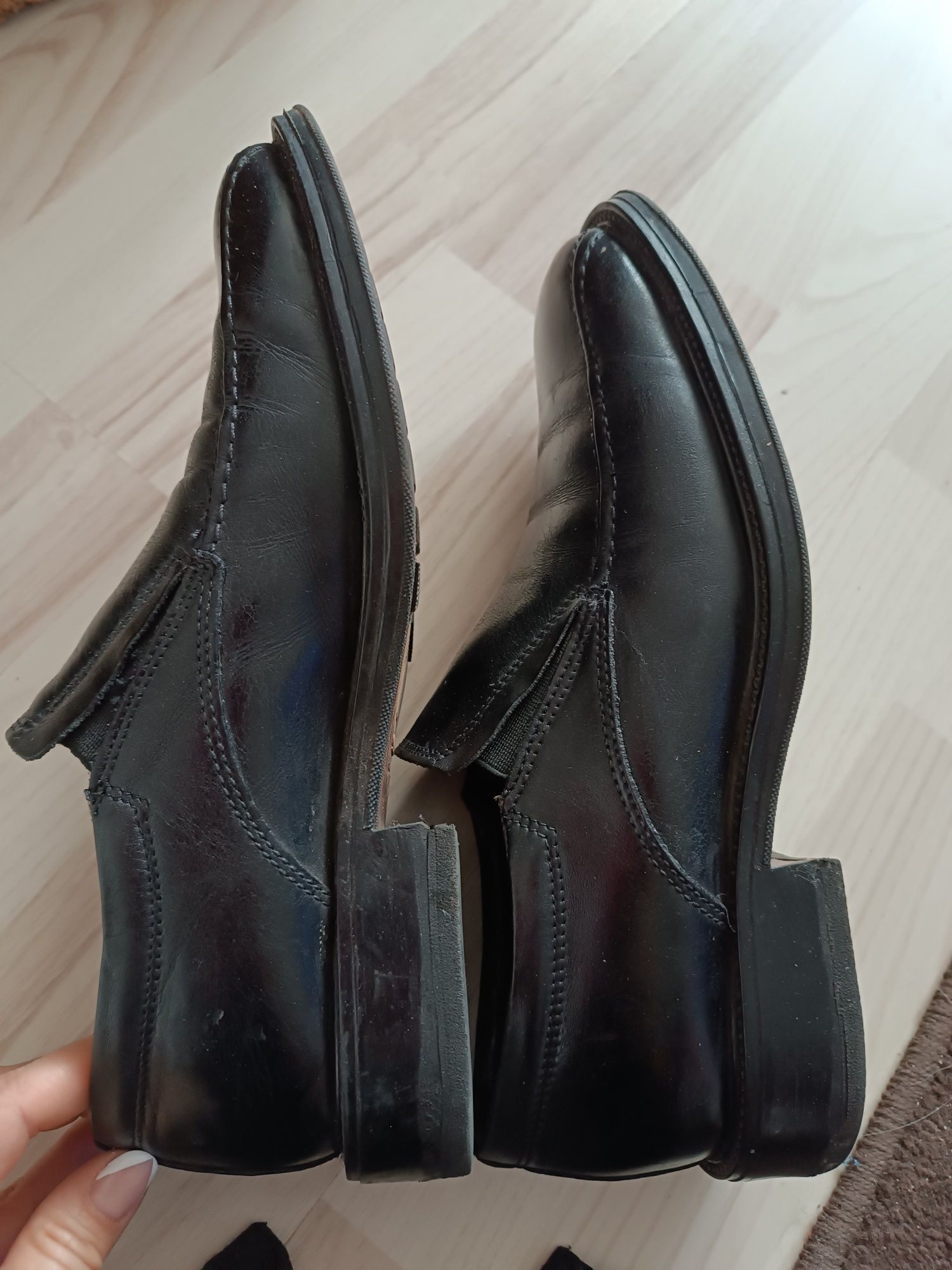 Skórzane buty męskie,mokasyny (28cm), Łódź