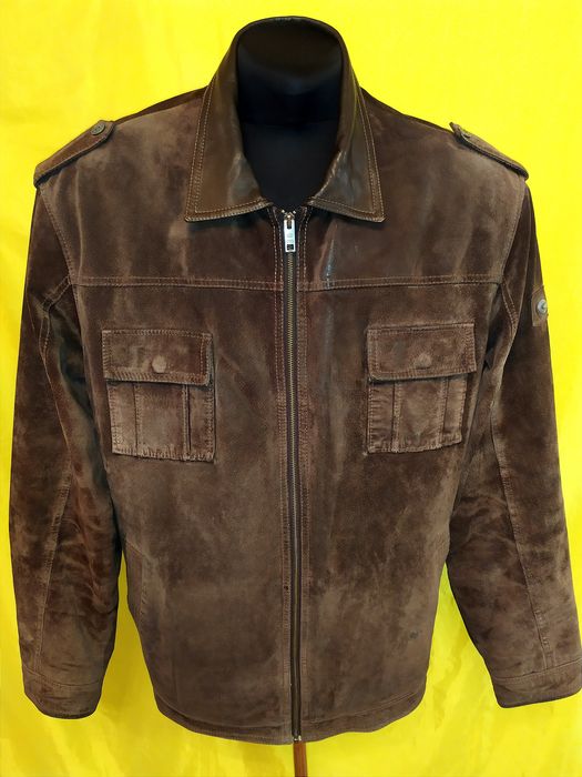 Куртка Camel Active кожаная, бомбер, пилот демисезонный, р. 62-64