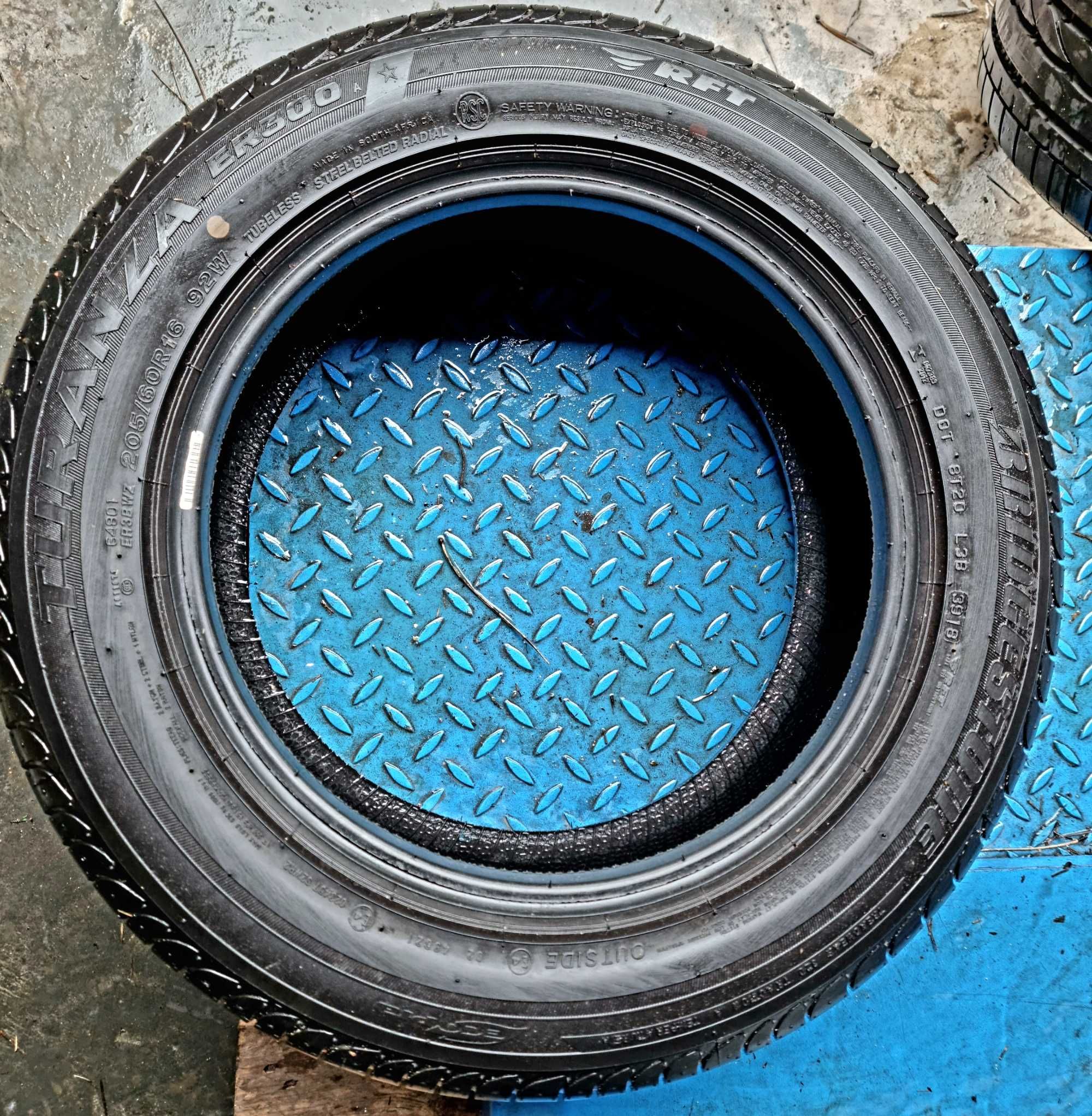 205/60R16 Bridgestone * Rant na felgę * Lato * 2 szt ** # 401 K