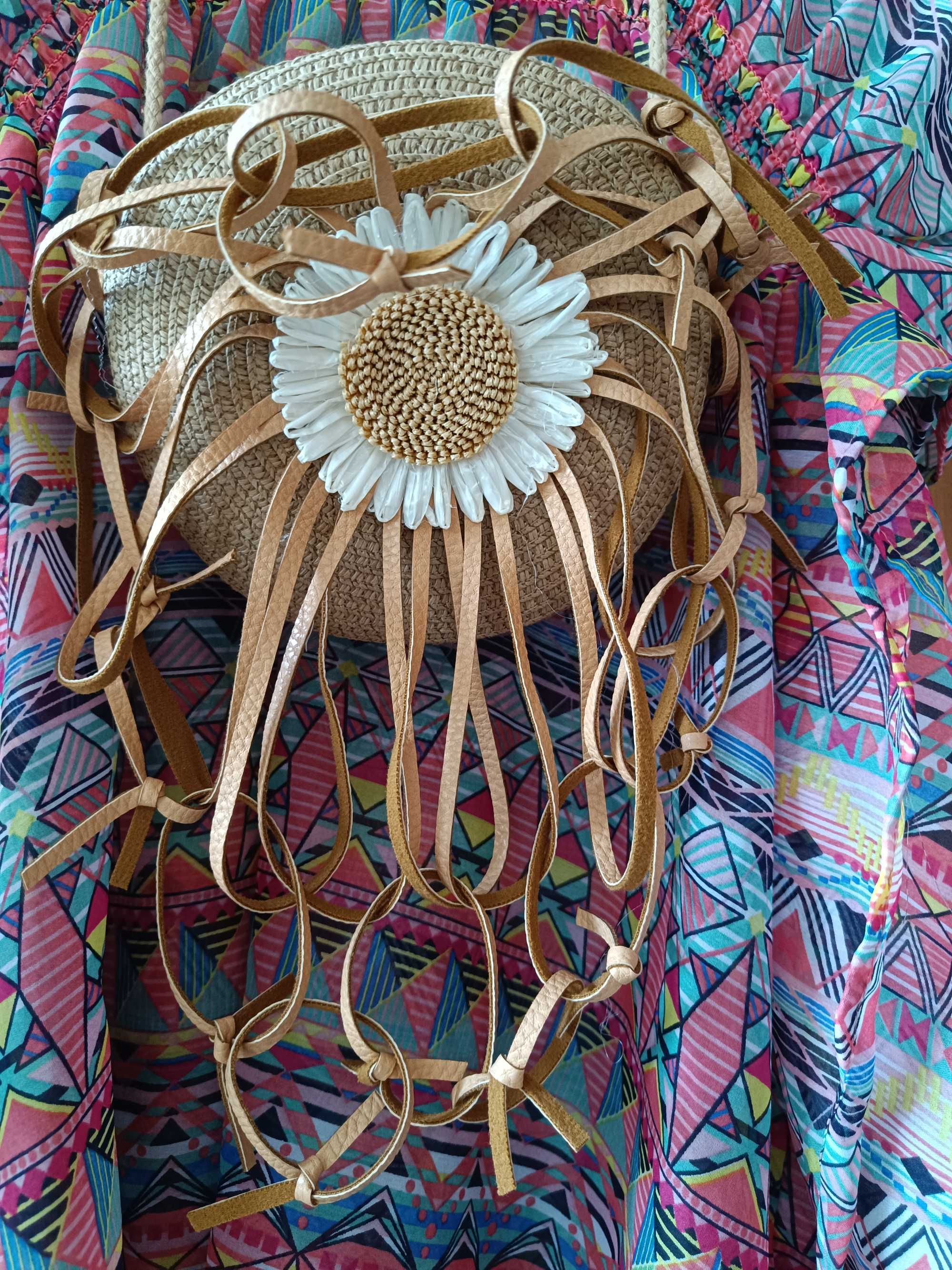 Torebka boho rattan efektowna