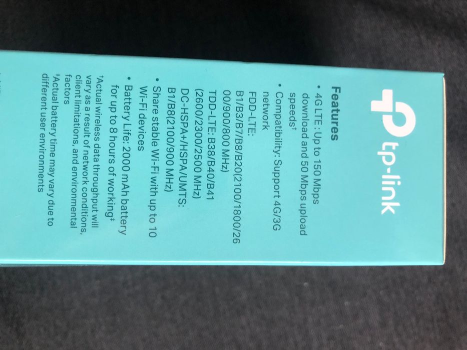 Router Wi-Fi TP-Link M7200 na kartę SIM bezprzewodowy mobilny 4G LTE