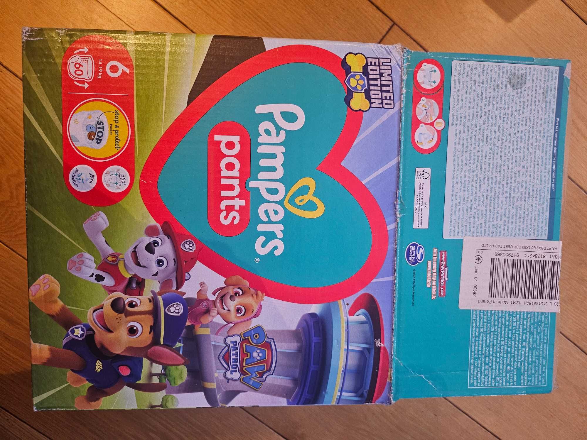 Pieluchy pampers pants rozmiar 6
