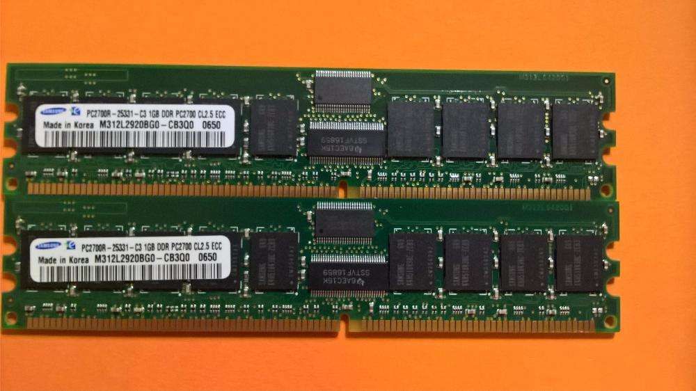 Samsung 1GB 1Rx4 PC2700R-25331-C3- CL2.5 DDR (333Mhz) –Valor Unit.