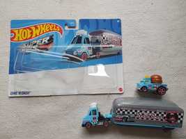 Hot wheels dine'n dash super rigs ciężarówka z naczepą