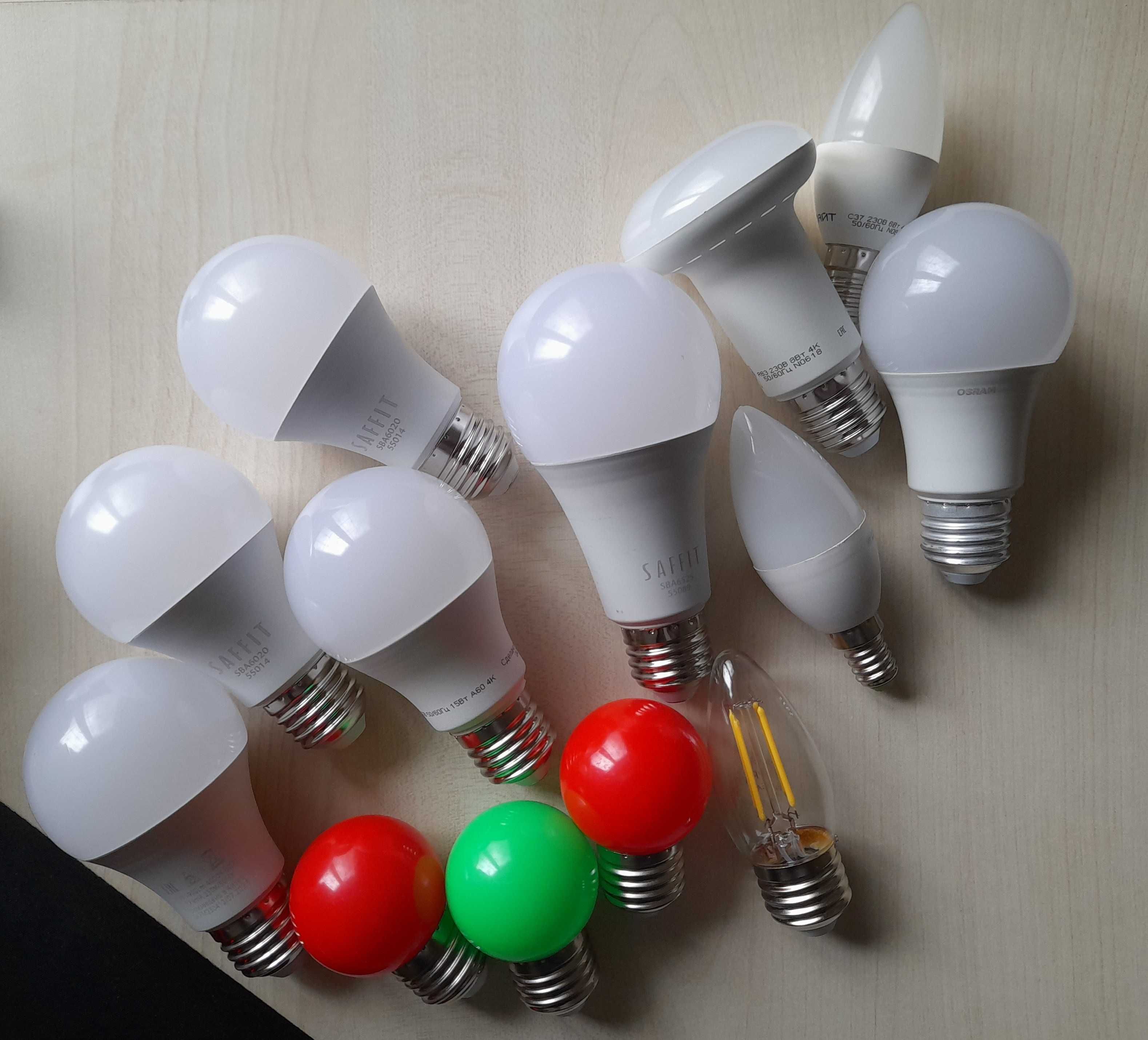 LED лампочки (светодиодные). Цоколь E27, E14.