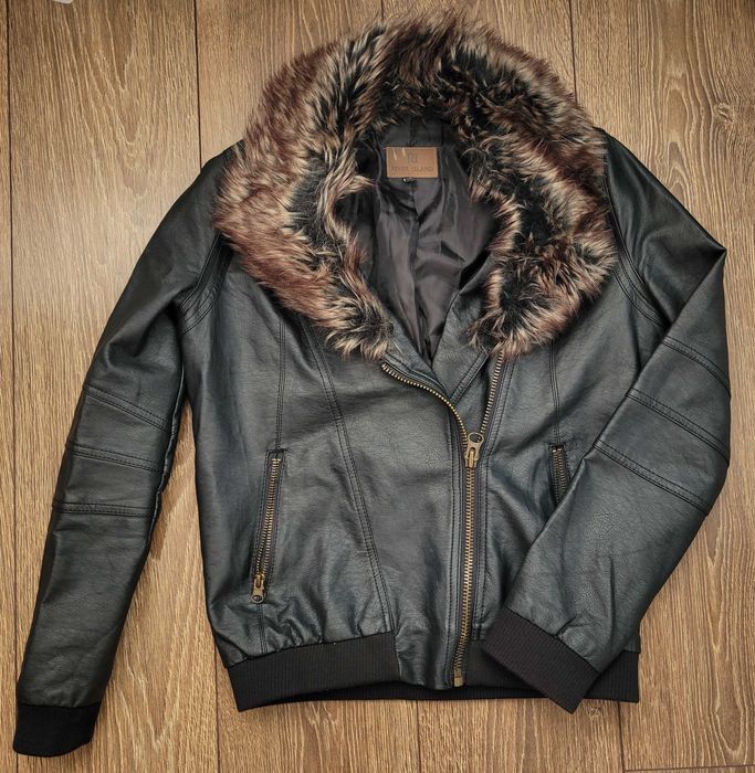 Kurtka ramoneska z eko skóry River Island rozm 34,