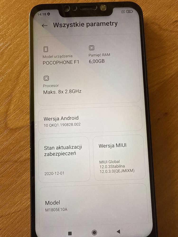 Poco F-1 Xiaomi ,   6/64 Gb,Snapdragon 845,nagrywanie rozmów