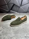 Лоферы замшевые мужские LORO PIANA Lux OLIVE! Натуральная Замша! ХИТ!