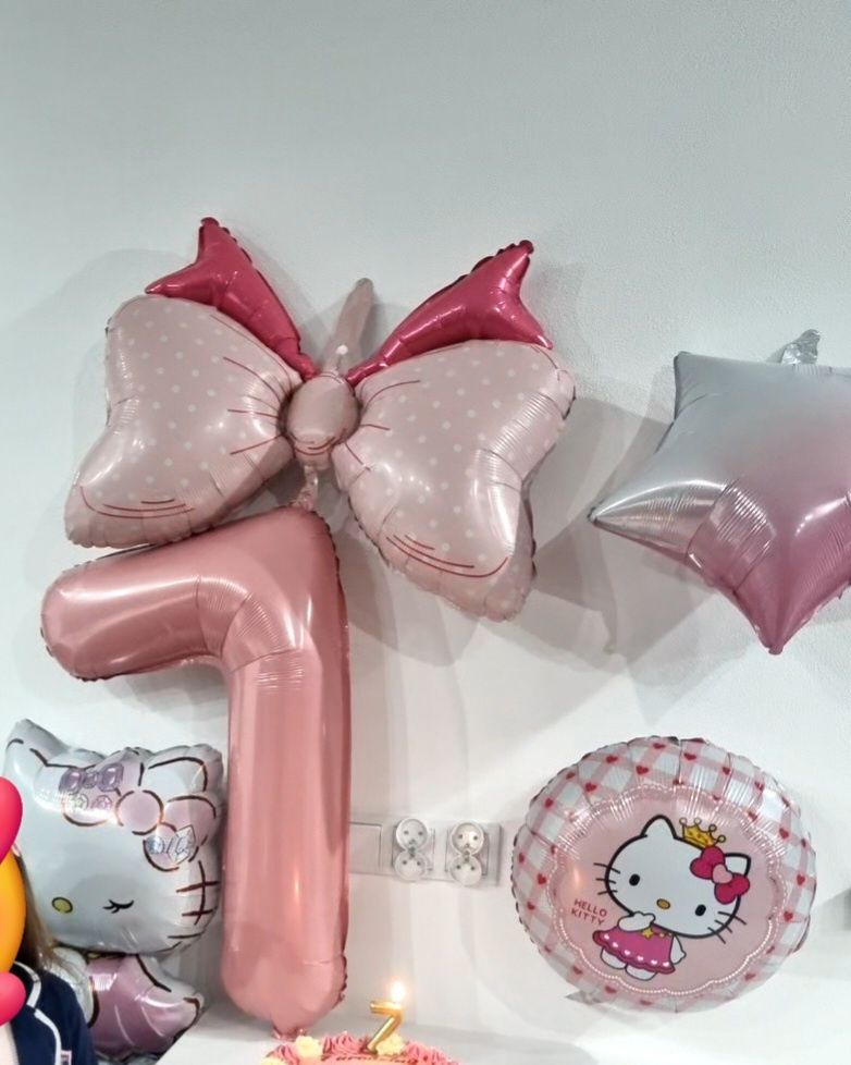 Balony ja hel lub powietrze na 1 lub 7 urodziny hello kitty