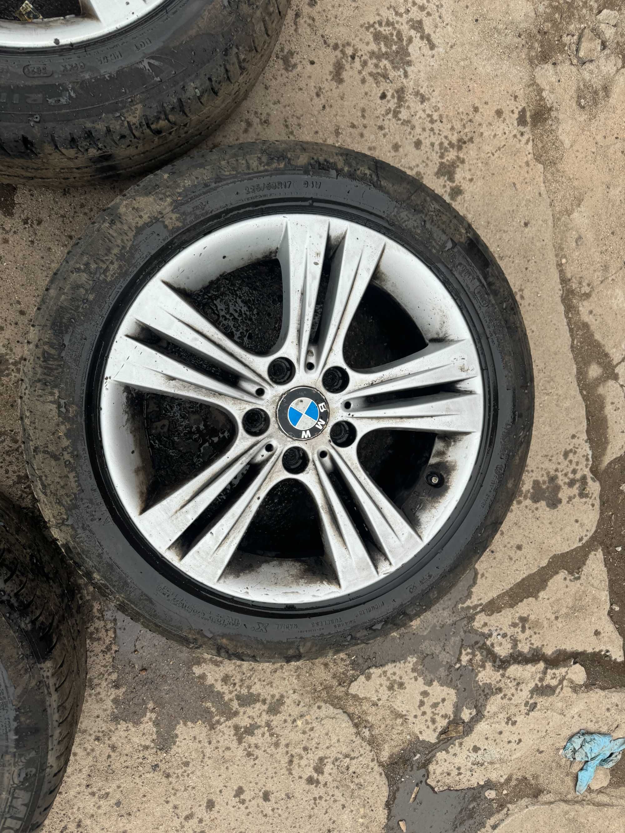 felgi bmw f10 7.5x17 17' 5x120 et 37 + opony ładne