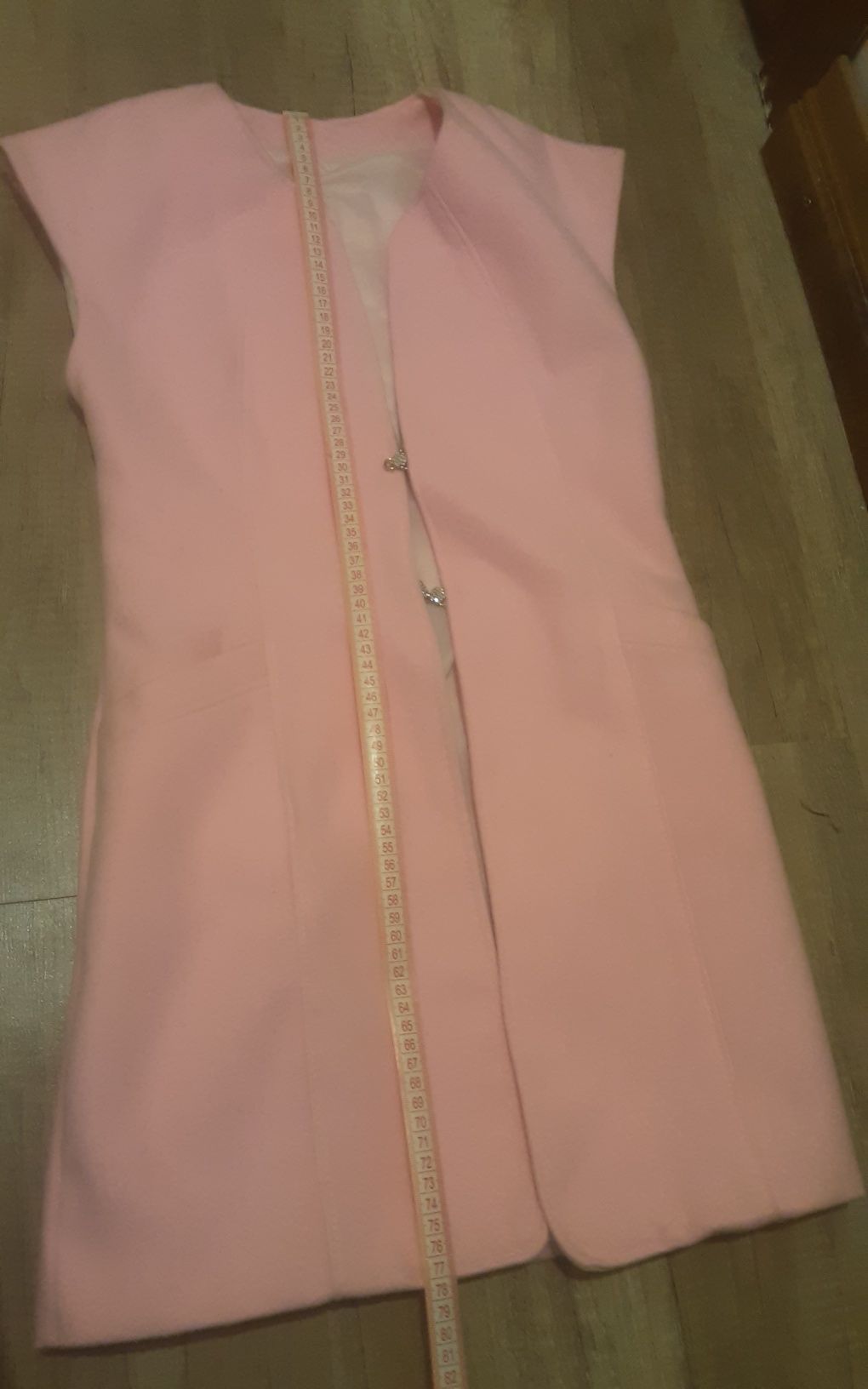 Безрукавка ніжно рожева пальто