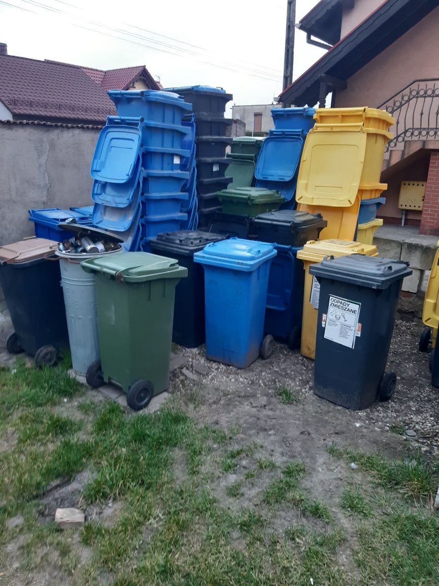 Kubły na odpady zmieszane i segregowane, kubeł kosze pojemniki