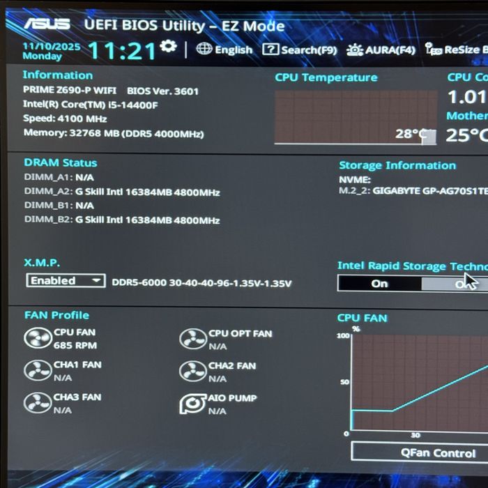 Топ комплект Z690 Asus, i5 14400F материнська плата, процесор