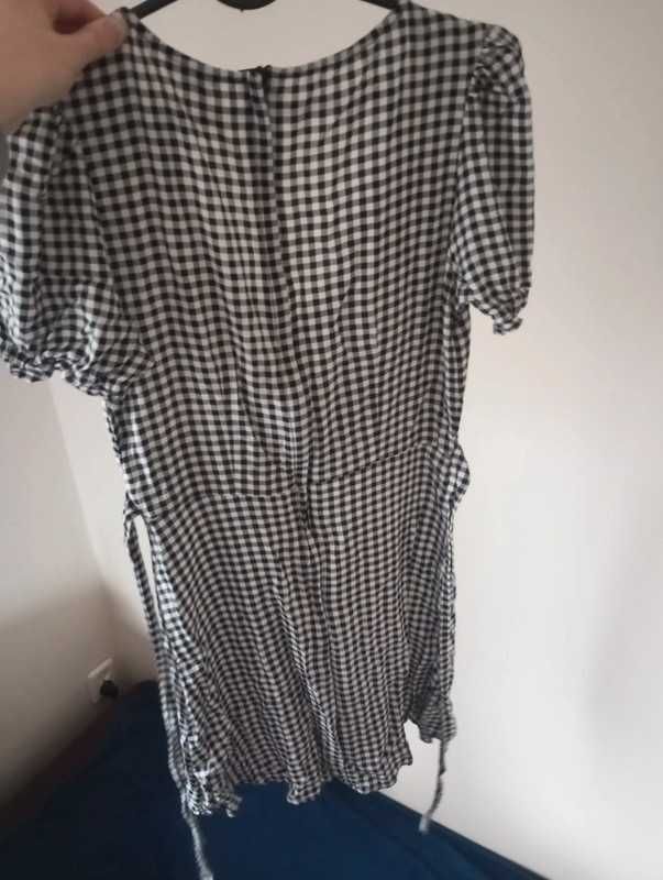 Sukienka krótka w kratkę H&M rozmiar 38