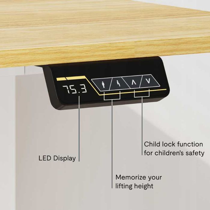 FlexiSpot Biurko Elektryczne z Regulacją 160x60 cm biały blat