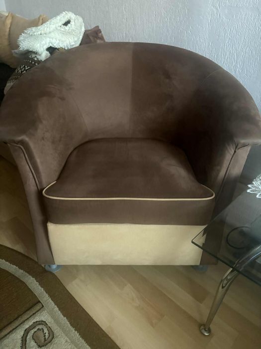 Brazowe fotele komplet 2 sztuk