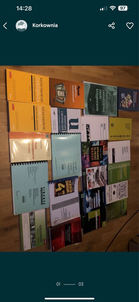 Karton książek studia zarządzanie, finanse i rachunkowość UW / SGH