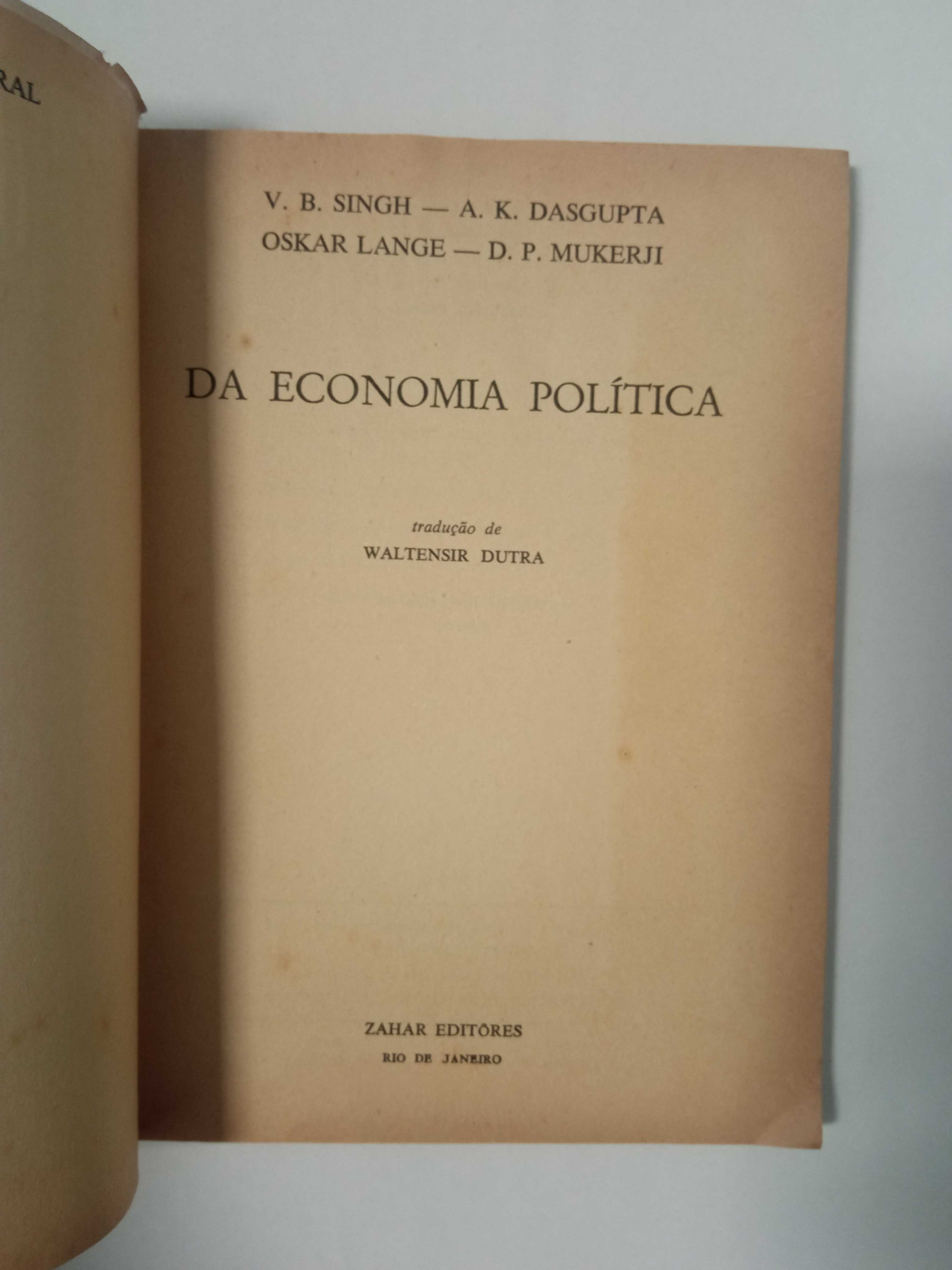 Da economia política, de V. B. Singh entre outros