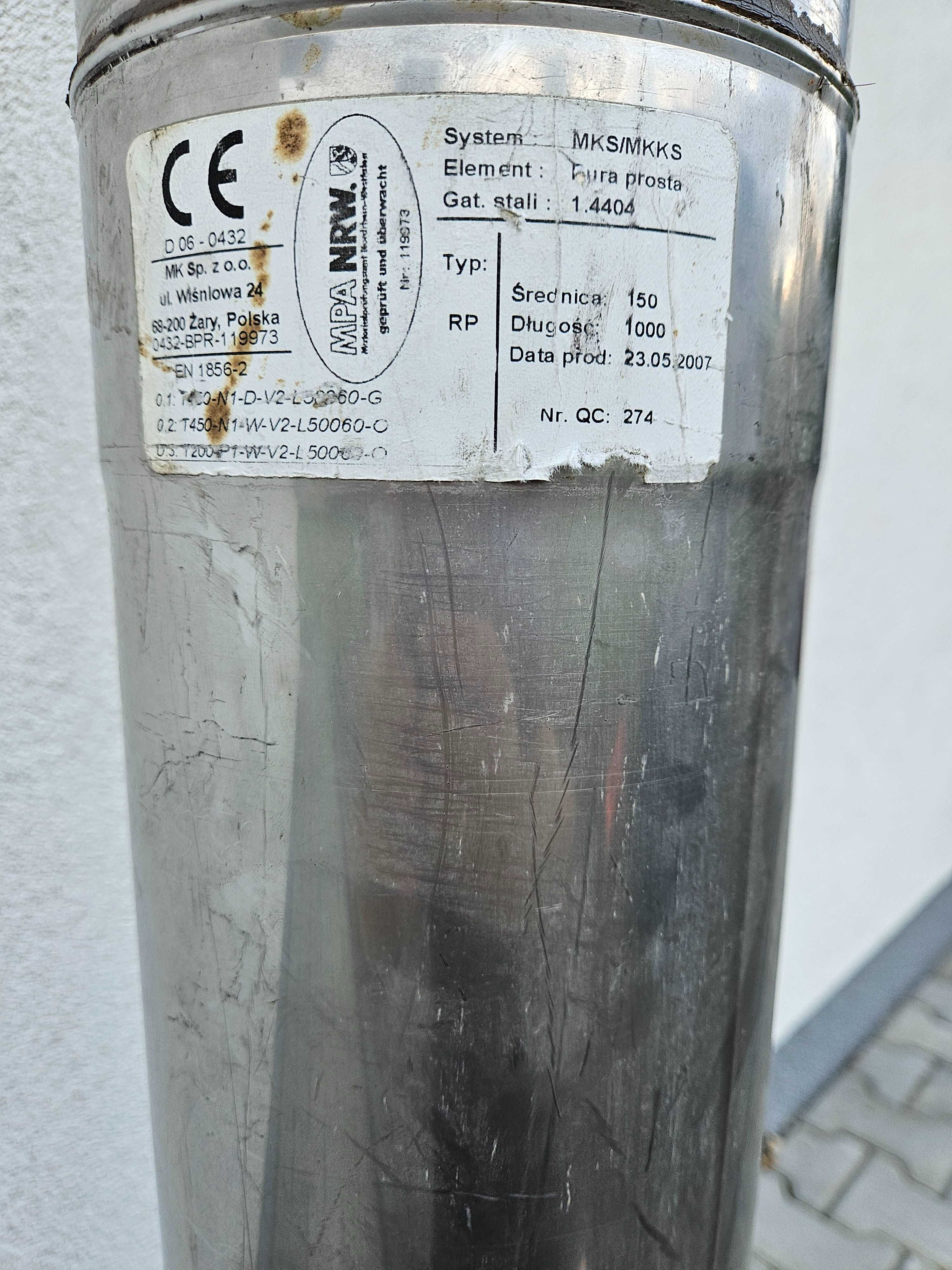 Nasada obrotowa kogut strazak fi 150 z rura 1m