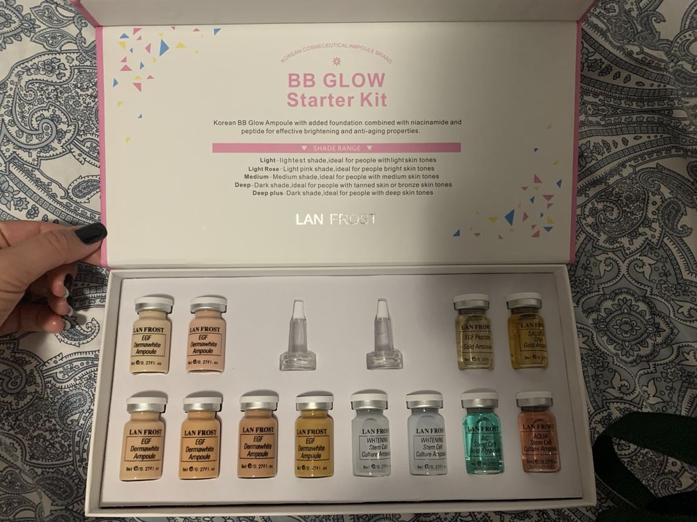 Bb glow starter kit para microneedling 8ml x 12pcs lab frost