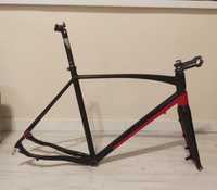 Frameset Gravel Aspre rozmiar 56 rama widelec koła kierownica