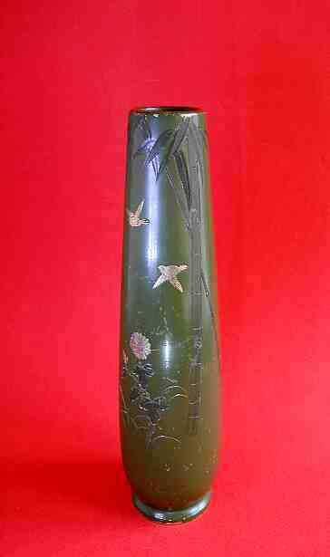 Винтажная Японская ваза из латуни