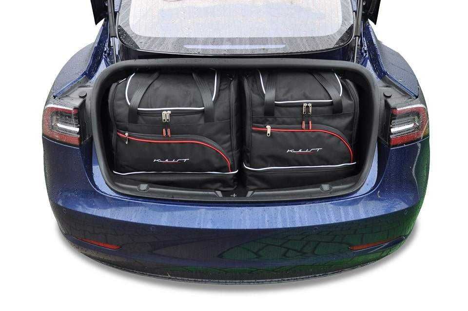 Torby KJUST do Tesla Model 3 (2017–2023) komplet 5 szt., stan idealny!