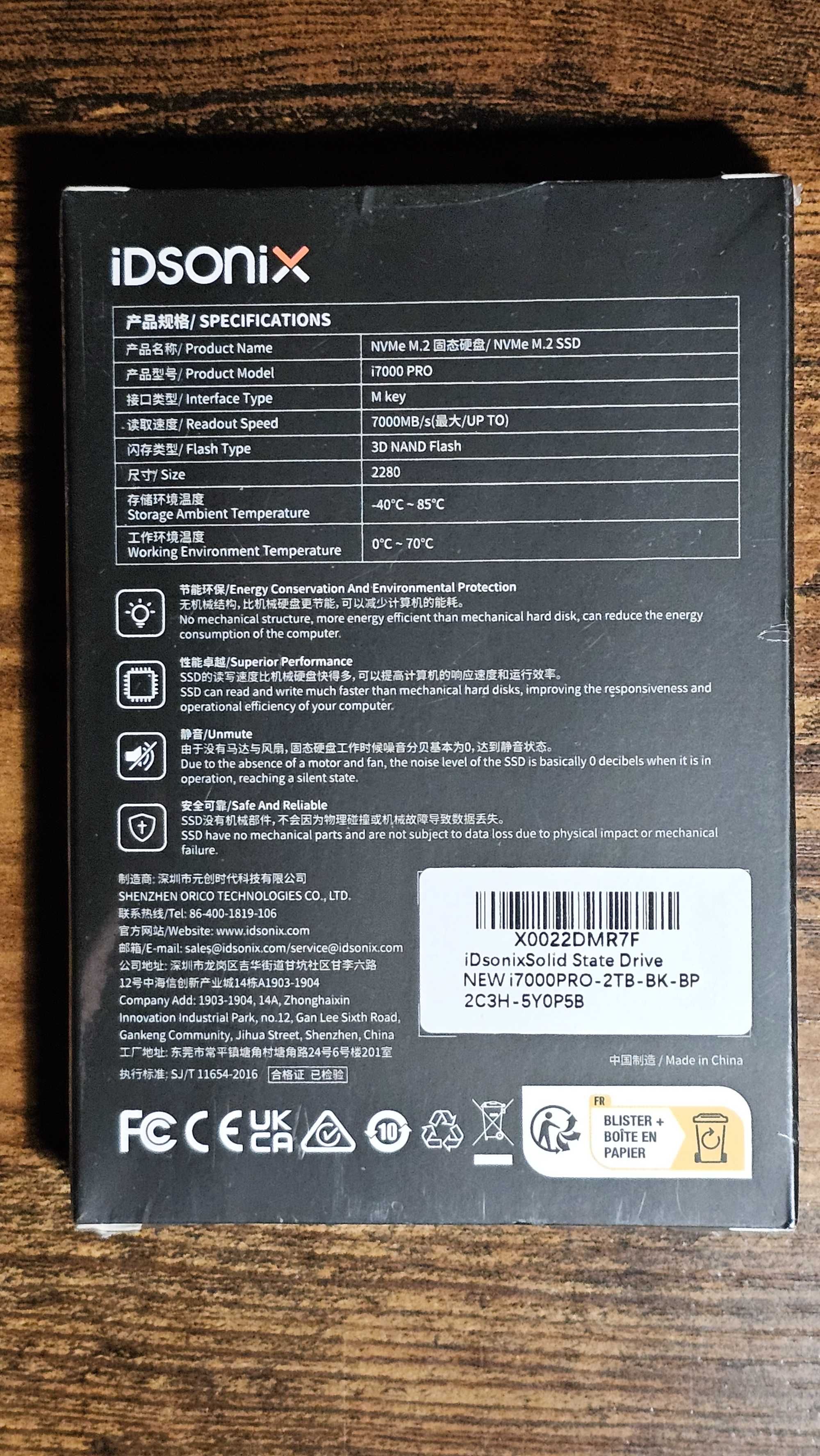 iDsonix M.2 SSD 2 TB, NVME SSD M.2 2280 PCIE GEN4X4