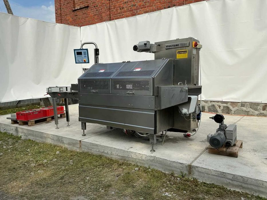 Multivac T350, Traysealer, zgrzewarka do tacek. 3 komplety form.