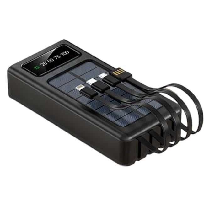 Power Bank Solar 50000 mAh із сонячною панеллю, екраном та ліхтариком