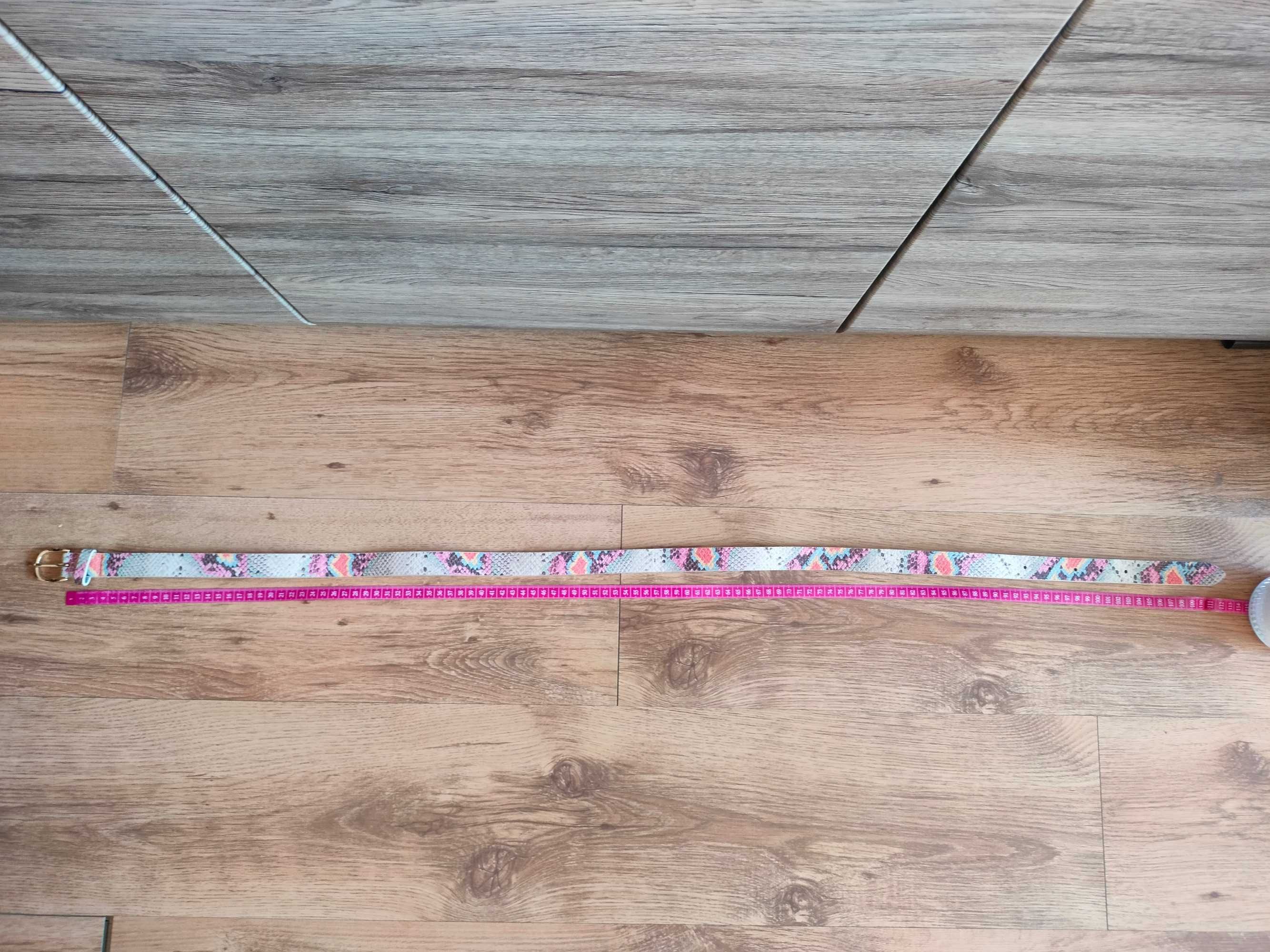 Pasek wzór wężowa skóra L/XL CCC 112 cm
