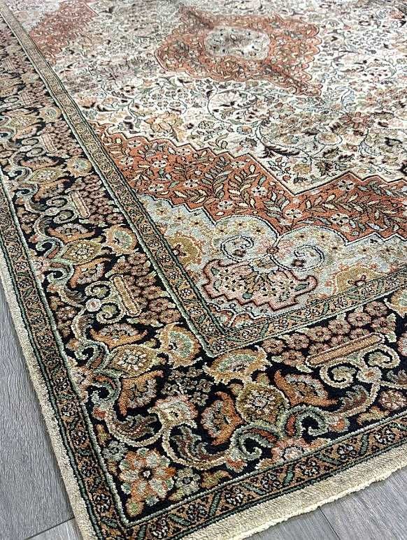 Tapete oriental PERSA de CAXEMIRA c/ 212cmx137 cm, SEDA s/LÃ CAXEMIRA