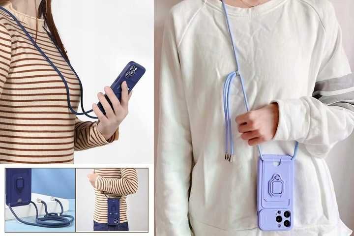 yanasuo etui pokrowiec do Vivo Y22S/Y22 4G łańcuszek,car holder różowe